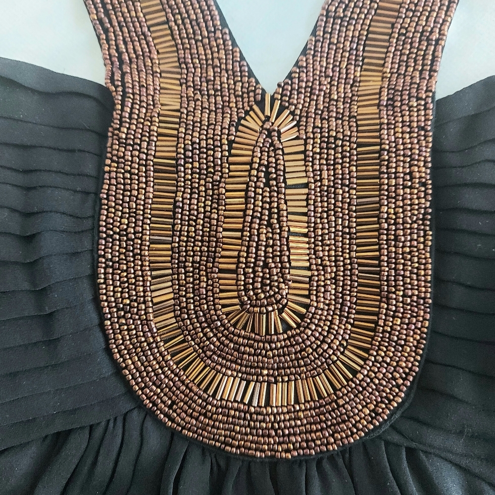 NWT-Ted BakerLondon Silk Maxi, Beaded Neckline - Picture 4 of 16